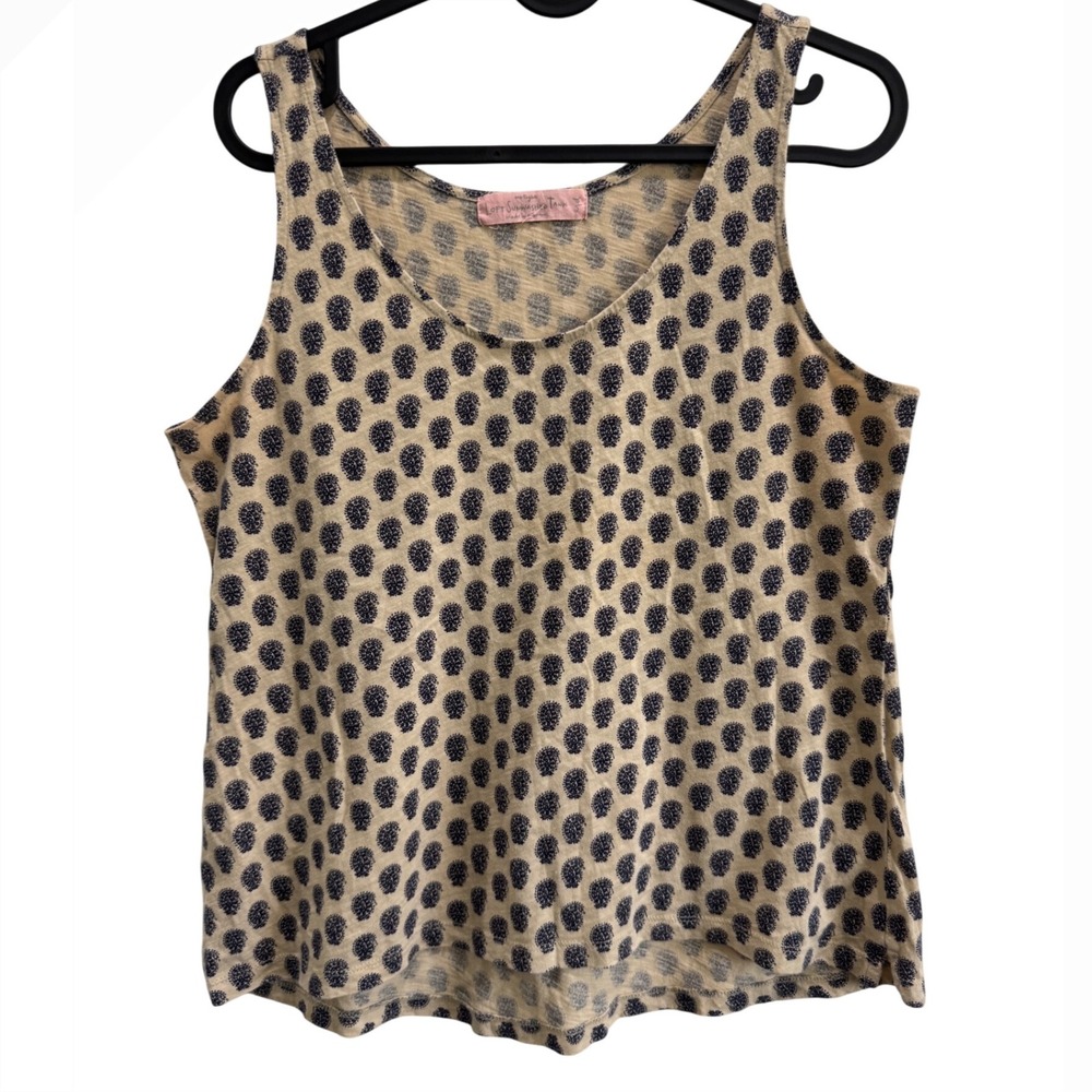Ann Taylor LOFT Sunwashed Tank Top Paisley Print Sleeveless Casual‎ Comfy